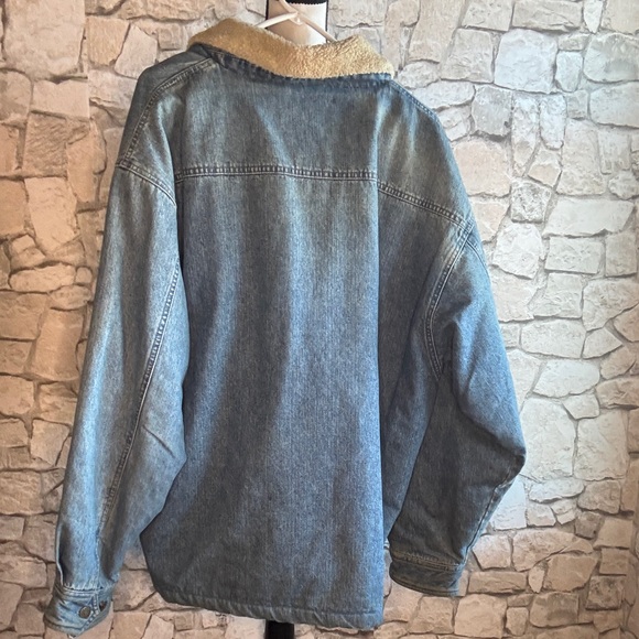 Arizona Jean Company Blue Denim Jacket with Tan Collar - Picture 3 of 4